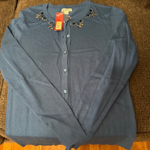 Merona long sleeve top size small teal color - Picture 2 of 3